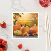 会社カスタムハッピーサンクスギビングカボチャパーティー スタンダードカクテルナプキン (インサイチュ)