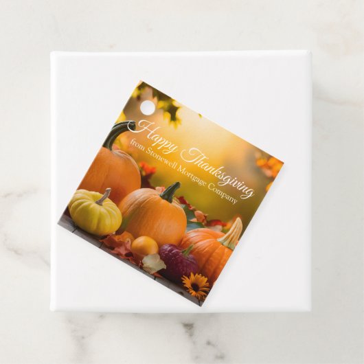 会社カスタムハッピーサンクスギビングカボチャパーティー フェイバータグ (インサイチュ)