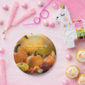 会社カスタムハッピーサンクスギビングカボチャパーティー ペーパープレート (パーティー)