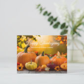 会社カスタムハッピーサンクスギビング秋パンプキン シーズンポストカード (スタンド正面)