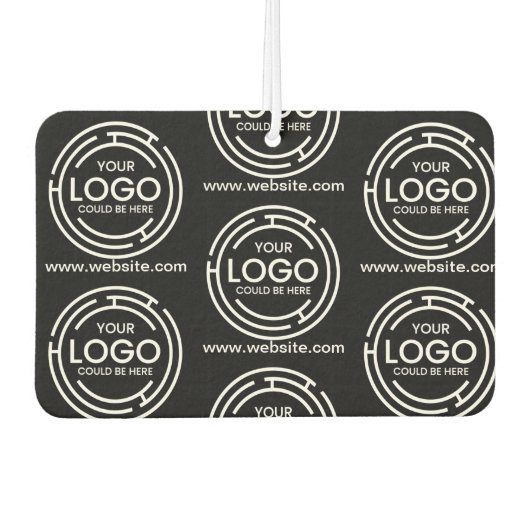 会社カスタムブランドのビジネスロゴ黒 カーエアーフレッシュナー (正面)