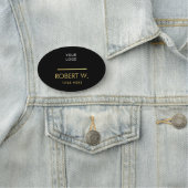 会社カスタムプロフェッショナルビジネスロゴブラック 名札 (インサイチュ)