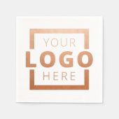 会社カスタムプロモーション事業ロゴブランド スタンダードカクテルナプキン (正面)