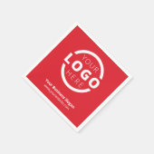 会社カスタムプロモーション事業ロゴブランド スタンダードカクテルナプキン (角)