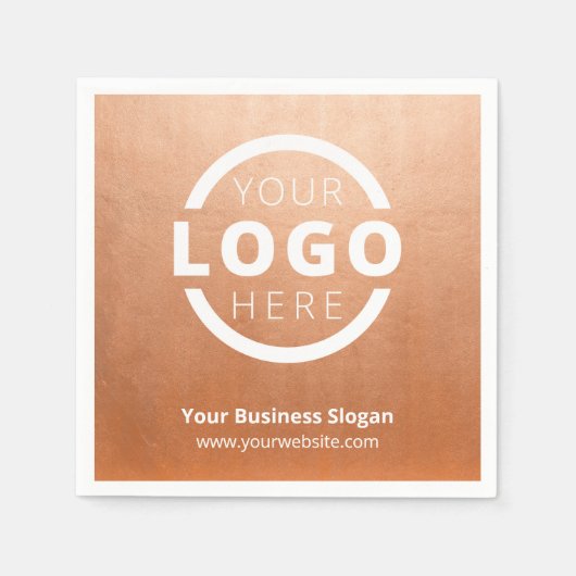 会社カスタムプロモーション事業ロゴブランド スタンダードカクテルナプキン (正面)