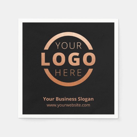 会社カスタムプロモーション事業ロゴブランド スタンダードカクテルナプキン (正面)