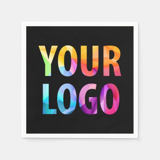 会社カスタムプロモーション事業ロゴブランド スタンダードカクテルナプキン (正面)