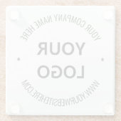 会社カスタムロゴと文字ガラスのコースターギフト ガラスコースター (裏面)