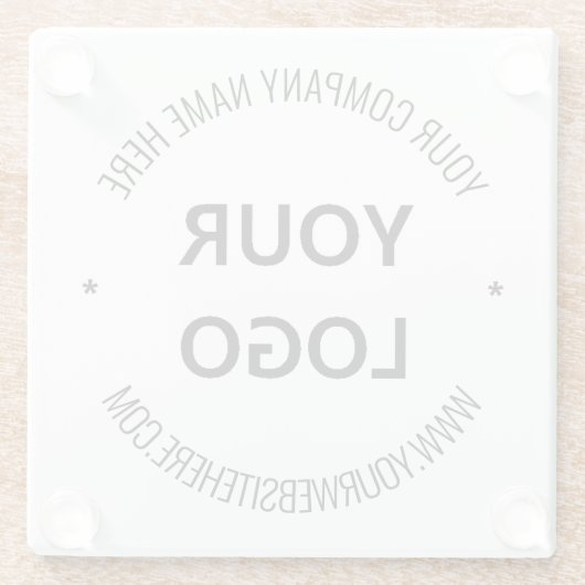 会社カスタムロゴと文字ガラスのコースターギフト ガラスコースター (裏面)