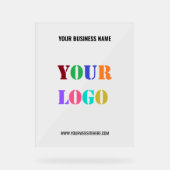 会社カスタムロゴと文字ビジネスアクリル看板 アクリルサイン (正面)