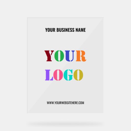 会社カスタムロゴと文字ビジネスアクリル看板 アクリルサイン (正面)