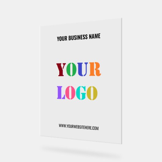 会社カスタムロゴと文字ビジネスアクリル看板 アクリルサイン (傾斜)