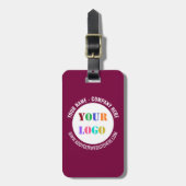 会社カスタムロゴと文字ビジネス荷物タグ ラゲッジタグ (正面縦)