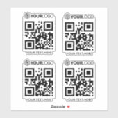 会社カスタムロゴとQRコードカットビニールシール シール (シート)