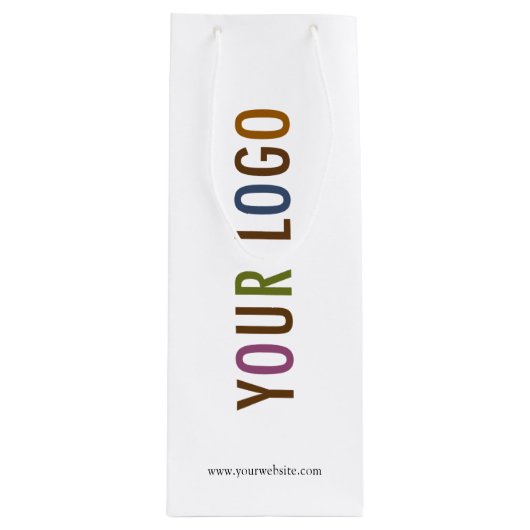 会社カスタムロゴなしの紙ワインバッグ最小なし ワインギフトバッグ (正面)