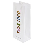 会社カスタムロゴなしの紙ワインバッグ最小なし ワインギフトバッグ (正面アングル)