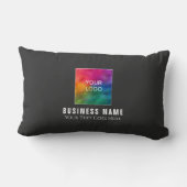 会社カスタムロゴのアップロードを追加する両面プリント ランバークッション (裏面)