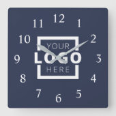 会社カスタムロゴのプロモーションブランド スクエア壁時計 (正面)