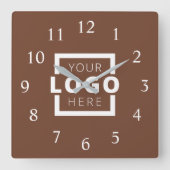 会社カスタムロゴのプロモーションブランド スクエア壁時計 (正面)