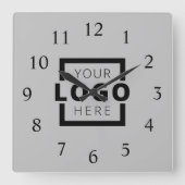 会社カスタムロゴのプロモーションブランド スクエア壁時計 (正面)