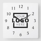 会社カスタムロゴのプロモーションブランド スクエア壁時計 (正面)