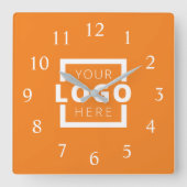 会社カスタムロゴのプロモーションブランド スクエア壁時計 (正面)