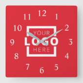 会社カスタムロゴのプロモーションブランド スクエア壁時計 (正面)
