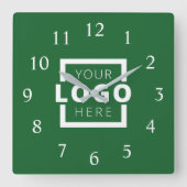 会社カスタムロゴのプロモーションブランド スクエア壁時計 (正面)