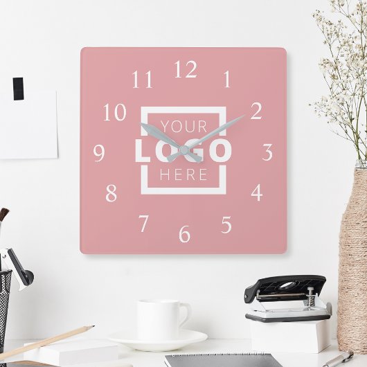 会社カスタムロゴのプロモーションブランド スクエア壁時計