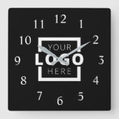 会社カスタムロゴのプロモーションブランド スクエア壁時計 (正面)