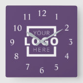 会社カスタムロゴのプロモーションブランド スクエア壁時計 (正面)