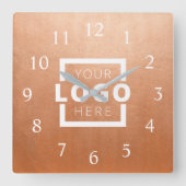 会社カスタムロゴのプロモーションブランド スクエア壁時計 (正面)