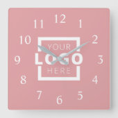 会社カスタムロゴのプロモーションブランド スクエア壁時計 (正面)