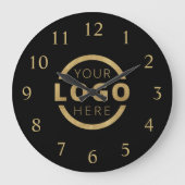 会社カスタムロゴのプロモーションブランド ラージ壁時計 (正面)
