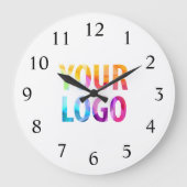 会社カスタムロゴのプロモーションブランド ラージ壁時計 (正面)