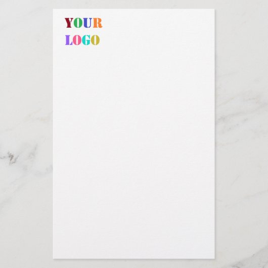 会社カスタムロゴの業務用ひな形の例 便箋 (正面)