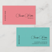 会社カスタムロゴの追加スエレガントクリプト名 名刺 (正面/裏面)