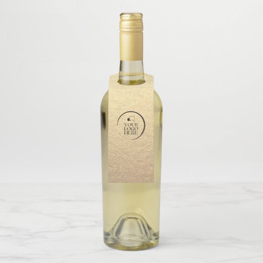 会社カスタムロゴシンプル金ゴールドロゴ ボトルネックタグ (ボトル)