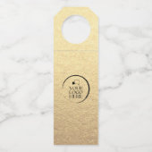 会社カスタムロゴシンプル金ゴールドロゴ ボトルネックタグ (正面)