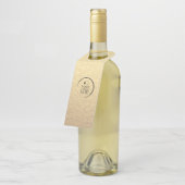 会社カスタムロゴシンプル金ゴールドロゴ ボトルネックタグ (アングル)