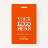 会社カスタムロゴバーコード従業員の大きな写真 バッジ (裏面)