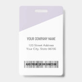 会社カスタムロゴバーコード社員の写真赤面 バッジ (裏面)