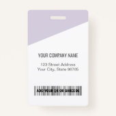 会社カスタムロゴバーコード社員の写真赤面 バッジ (裏面)