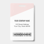 会社カスタムロゴバーコード社員の写真赤面 バッジ (裏面)