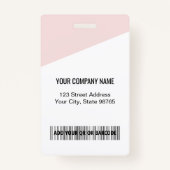 会社カスタムロゴバーコード社員の写真赤面 バッジ (裏面)