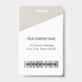 会社カスタムロゴバーコード社員フォトトゥーペ バッジ (裏面)