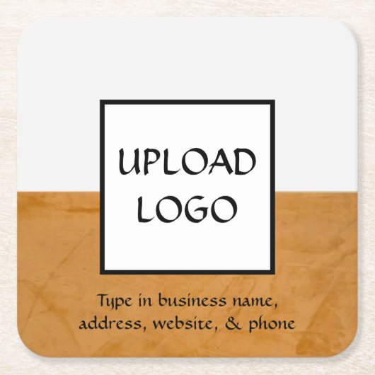 会社カスタムロゴビジネスのプロモーションのギフト スクエアペーパーコースター (正面)