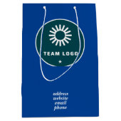 会社カスタムロゴビジネスのプロモーションのギフト ミディアムペーパーバッグ (正面)