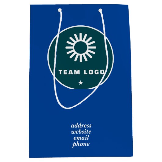 会社カスタムロゴビジネスのプロモーションのギフト ミディアムペーパーバッグ (正面)