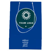 会社カスタムロゴビジネスのプロモーションのギフト ミディアムペーパーバッグ (裏面)